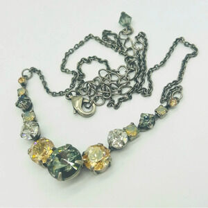 Sorrelli Gray Gold Crystal Necklace
